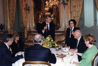 Incontro e successiva colazione in onore del Presidente della Repubblica d'Albania e della signora Medjani