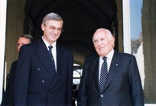 Incontro e successiva colazione in onore del Presidente della Repubblica d'Albania e della signora Medjani
