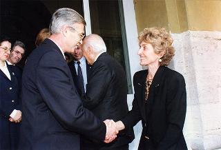 Incontro e successiva colazione in onore del Presidente della Repubblica d'Albania e della signora Medjani