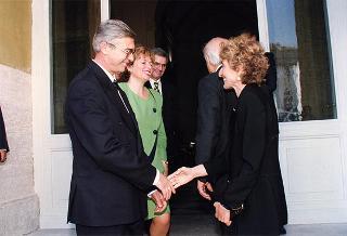 Incontro e successiva colazione in onore del Presidente della Repubblica d'Albania e della signora Medjani