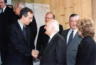Incontro e successiva colazione in onore del Presidente della Repubblica d'Albania e della signora Medjani