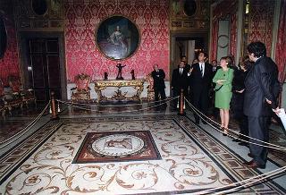 Incontro e successiva colazione in onore del Presidente della Repubblica d'Albania e della signora Medjani