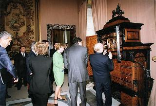 Incontro e successiva colazione in onore del Presidente della Repubblica d'Albania e della signora Medjani