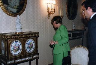 Incontro e successiva colazione in onore del Presidente della Repubblica d'Albania e della signora Medjani