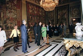 Incontro e successiva colazione in onore del Presidente della Repubblica d'Albania e della signora Medjani