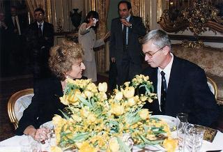 Incontro e successiva colazione in onore del Presidente della Repubblica d'Albania e della signora Medjani