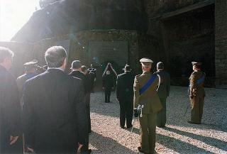 Roma, Mausoleo Ardeatino: deposizione di una corona d'alloro, in occasione del Giorno dell'Unità nazionale