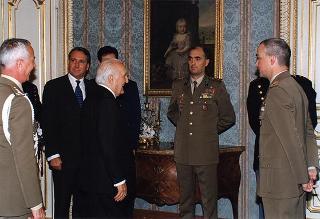 Delegazione di ufficiali ed allievi dell'Accademia Militare di Modena, in servizio di guardia d'onore al Palazzo del Quirinale