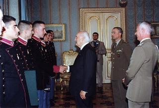 Delegazione di ufficiali ed allievi dell'Accademia Militare di Modena, in servizio di guardia d'onore al Palazzo del Quirinale