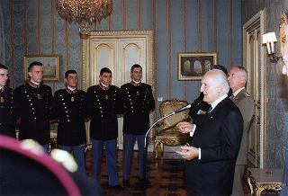 Delegazione di ufficiali ed allievi dell'Accademia Militare di Modena, in servizio di guardia d'onore al Palazzo del Quirinale