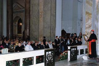 Roma, Basilica di Santa Croce in Gerusalemme: intervento alla cerimonia di traslazione delle Reliquie della Passione di Nostro Signore Gesù Cristo