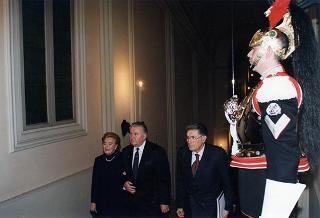 Incontro, scambio di onorificenze e successivo pranzo in onore del Presidente della Repubblica Slovacca e della signora Kovac