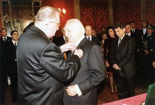 Incontro, scambio di onorificenze e successivo pranzo in onore del Presidente della Repubblica Slovacca e della signora Kovac