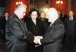 Incontro, scambio di onorificenze e successivo pranzo in onore del Presidente della Repubblica Slovacca e della signora Kovac