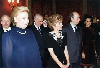 Incontro, scambio di onorificenze e successivo pranzo in onore del Presidente della Repubblica Slovacca e della signora Kovac