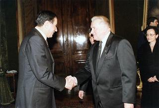 Incontro, scambio di onorificenze e successivo pranzo in onore del Presidente della Repubblica Slovacca e della signora Kovac