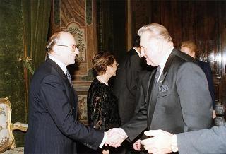 Incontro, scambio di onorificenze e successivo pranzo in onore del Presidente della Repubblica Slovacca e della signora Kovac