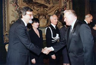 Incontro, scambio di onorificenze e successivo pranzo in onore del Presidente della Repubblica Slovacca e della signora Kovac