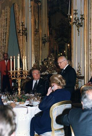 Incontro, scambio di onorificenze e successivo pranzo in onore del Presidente della Repubblica Slovacca e della signora Kovac