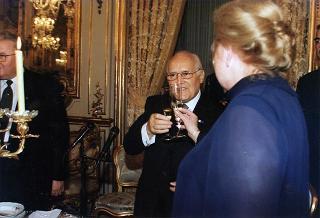 Incontro, scambio di onorificenze e successivo pranzo in onore del Presidente della Repubblica Slovacca e della signora Kovac