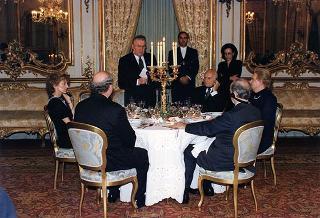 Incontro, scambio di onorificenze e successivo pranzo in onore del Presidente della Repubblica Slovacca e della signora Kovac