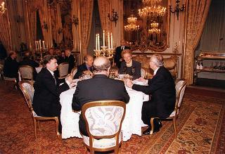 Incontro, scambio di onorificenze e successivo pranzo in onore del Presidente della Repubblica Slovacca e della signora Kovac