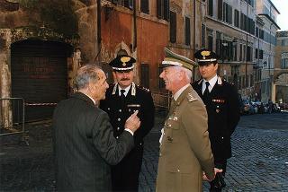Roma, Chiesa di S. Caterina in Largo Magnanapoli: intervento del Presidente della Repubblica alla celebrazione della S. Messa in onore della Beata Vergine Maria della Divina Provvidenza, Patrona dell'Associazione nazionale commissariato militare