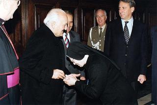 Roma, Chiesa di S. Caterina in Largo Magnanapoli: intervento del Presidente della Repubblica alla celebrazione della S. Messa in onore della Beata Vergine Maria della Divina Provvidenza, Patrona dell'Associazione nazionale commissariato militare
