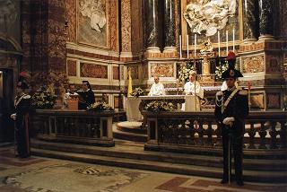 Roma, Chiesa di S. Caterina in Largo Magnanapoli: intervento del Presidente della Repubblica alla celebrazione della S. Messa in onore della Beata Vergine Maria della Divina Provvidenza, Patrona dell'Associazione nazionale commissariato militare