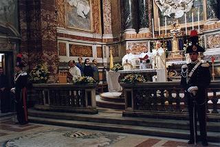 Roma, Chiesa di S. Caterina in Largo Magnanapoli: intervento del Presidente della Repubblica alla celebrazione della S. Messa in onore della Beata Vergine Maria della Divina Provvidenza, Patrona dell'Associazione nazionale commissariato militare
