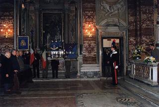Roma, Chiesa di S. Caterina in Largo Magnanapoli: intervento del Presidente della Repubblica alla celebrazione della S. Messa in onore della Beata Vergine Maria della Divina Provvidenza, Patrona dell'Associazione nazionale commissariato militare