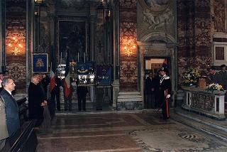 Roma, Chiesa di S. Caterina in Largo Magnanapoli: intervento del Presidente della Repubblica alla celebrazione della S. Messa in onore della Beata Vergine Maria della Divina Provvidenza, Patrona dell'Associazione nazionale commissariato militare