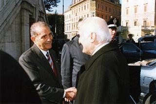Roma, Chiesa di S. Caterina in Largo Magnanapoli: intervento del Presidente della Repubblica alla celebrazione della S. Messa in onore della Beata Vergine Maria della Divina Provvidenza, Patrona dell'Associazione nazionale commissariato militare