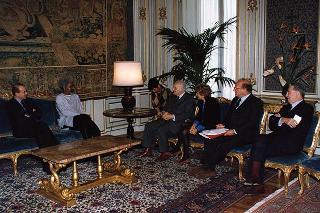 Prof. Wole Soyinka, Premio Nobel per la letteratura, e sen. Stefano Boco, vice presidente della Commissione Affari esteri ed emigrazione del Senato