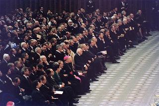 Città del Vaticano, Aula Paolo VI: intervento del Presidente della Repubblica al Solenne atto commemorativo di Papa Paolo VI nel Centenario della sua nascita, alla presenza di S.S. Giovanni Paolo II