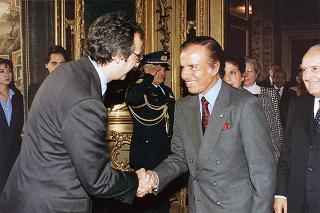 Incontro e colazione del Presidente della Repubblica Scalfaro con il Presidente della Repubblica Argentina Carlos Saul Menem
