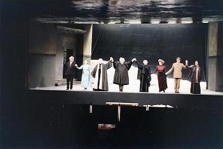 Intervento del Presidente della Repubblica alla rappresentazione dell'opera di Ibsen John Gabriel Borkmam. Roma,Teatro Ghione