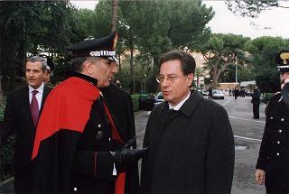 Roma: intervento del Presidente della Repubblica all'inaugurazione dell'anno accademico 1997-1998 della Scuola sottufficiali Carabinieri