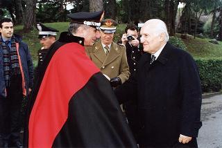 Roma: intervento del Presidente della Repubblica all'inaugurazione dell'anno accademico 1997-1998 della Scuola sottufficiali Carabinieri