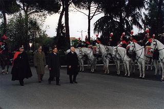 Roma: intervento del Presidente della Repubblica all'inaugurazione dell'anno accademico 1997-1998 della Scuola sottufficiali Carabinieri