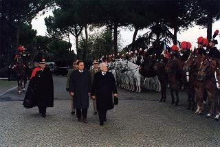 Roma: intervento del Presidente della Repubblica all'inaugurazione dell'anno accademico 1997-1998 della Scuola sottufficiali Carabinieri