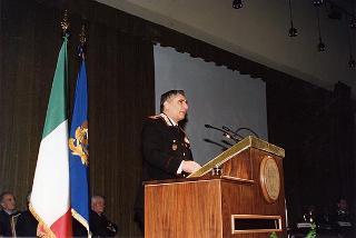 Roma: intervento del Presidente della Repubblica all'inaugurazione dell'anno accademico 1997-1998 della Scuola sottufficiali Carabinieri