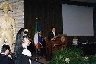 Roma: intervento del Presidente della Repubblica all'inaugurazione dell'anno accademico 1997-1998 della Scuola sottufficiali Carabinieri