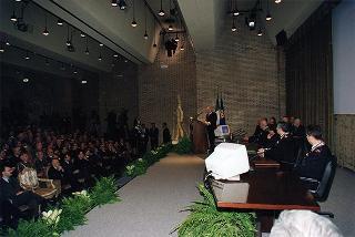 Roma: intervento del Presidente della Repubblica all'inaugurazione dell'anno accademico 1997-1998 della Scuola sottufficiali Carabinieri