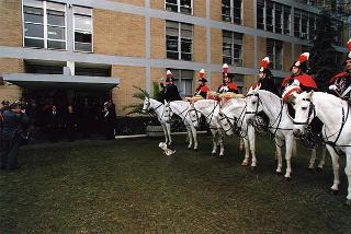 Roma: intervento del Presidente della Repubblica all'inaugurazione dell'anno accademico 1997-1998 della Scuola sottufficiali Carabinieri