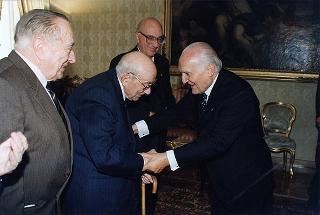 On. Luigi Arisio, presidente della Federazione dei Maestri del lavoro d'Italia, con il Consiglio nazionale