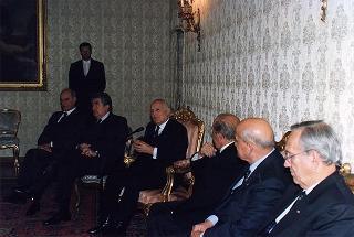 On. Luigi Arisio, presidente della Federazione dei Maestri del lavoro d'Italia, con il Consiglio nazionale