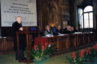 Roma, Palazzo della Cancelleria: intervento del Presidente della Repubblica al Seminario internazionale "Ripensiamo l'Europa: dal primo dopoguerra al rilancio dell'unione politica"