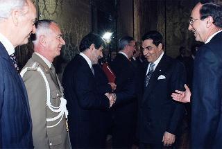 Incontro e colazione con il Presidente della Repubblica Tunisina Zine El Abidine Ben Ali