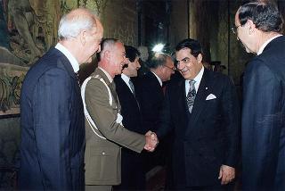 Incontro e colazione con il Presidente della Repubblica Tunisina Zine El Abidine Ben Ali